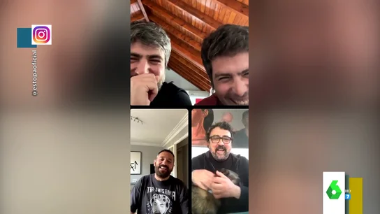 La surrealista videollamada entre Estopa, Paco Tous y Pepón Nieto: "Me he liado con los botones" La surrealista videollamada entre Estopa, Paco Tous y Pepón Nieto: "Me he liado con los botones"