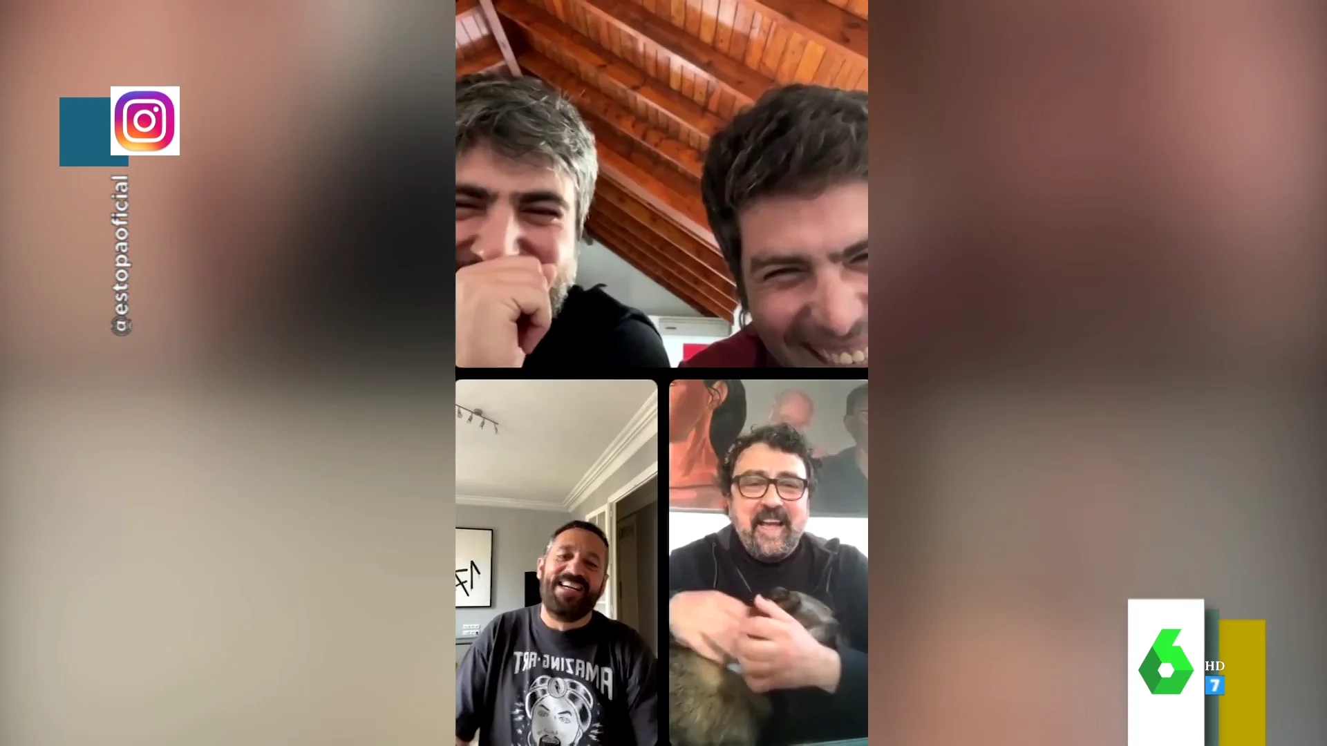 La surrealista videollamada entre Estopa, Paco Tous y Pepón Nieto: "Me he liado con los botones"