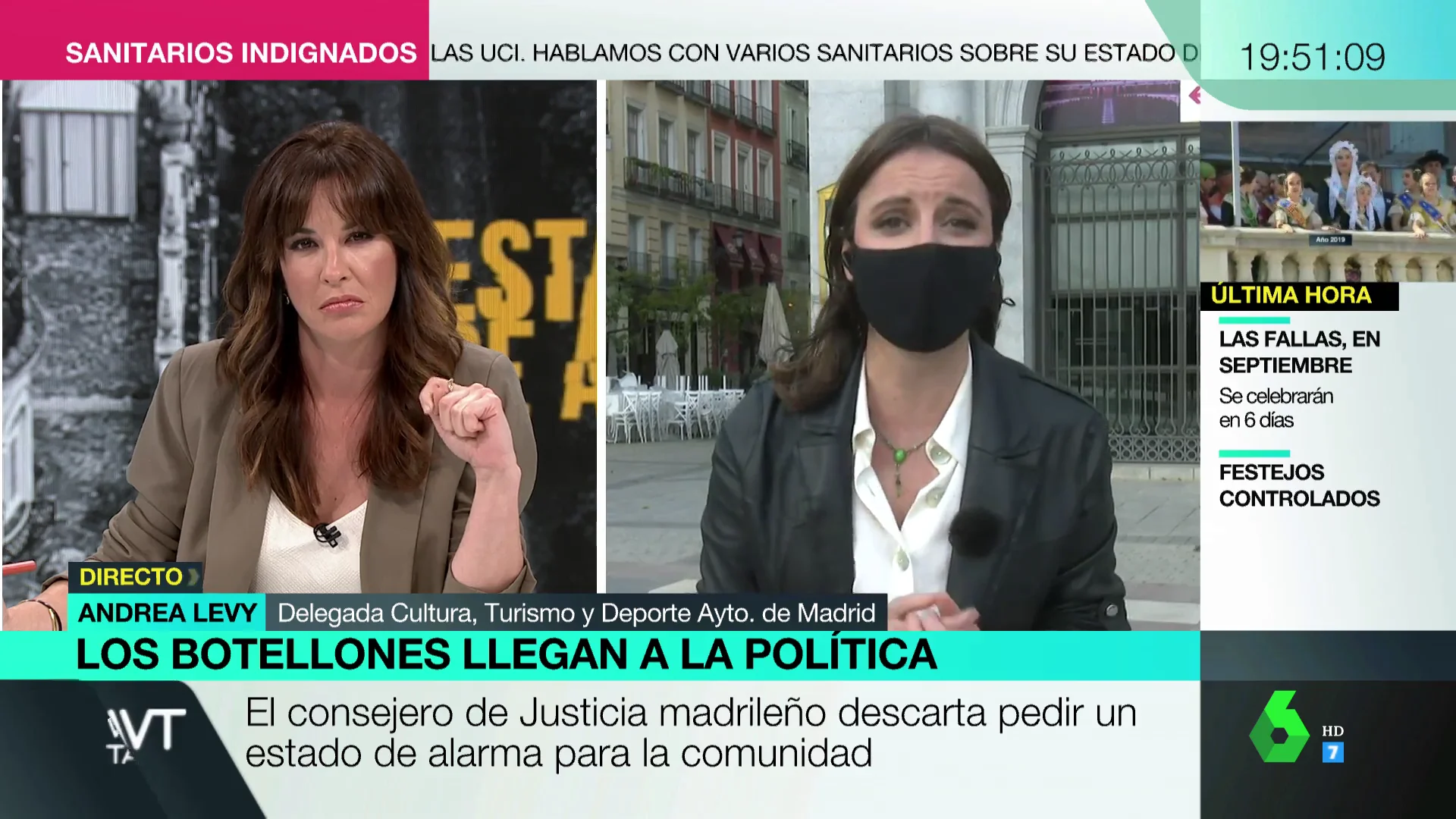 Andrea Levy critica que se gobierne "en la excepcionalidad durante 14 meses" sin medidas alternativas: "Nos sanará es la vacuna, no continuar con medidas excepcionales"