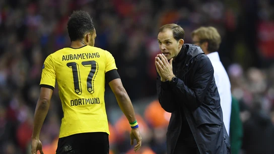 Tuchel y Aubameyang Tuchel y Aubameyang