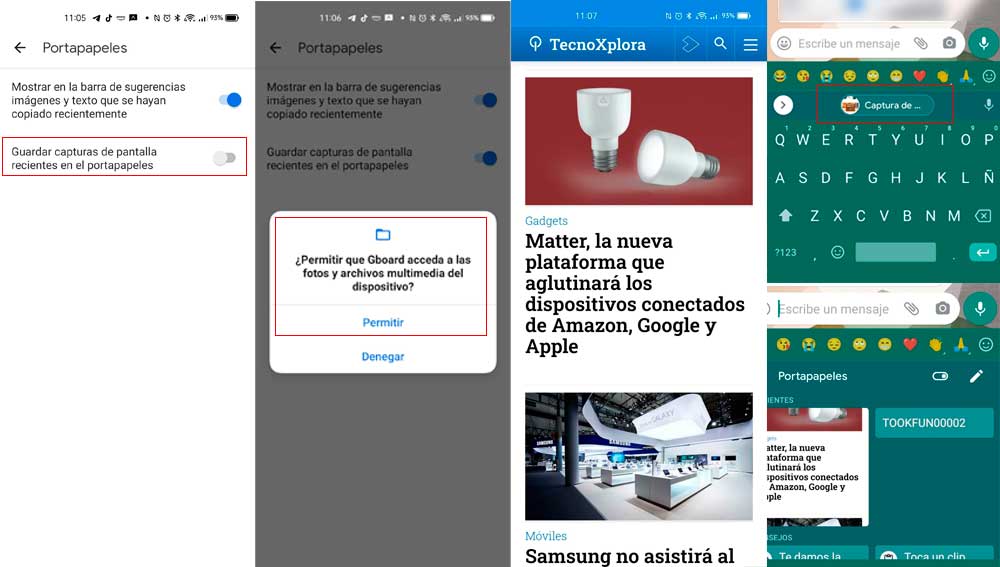 Activando la nueva función del portapapeles