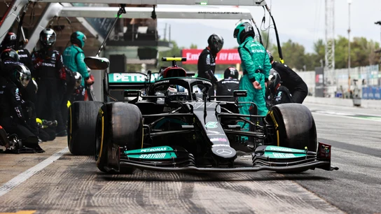 Valtteri Bottas saliendo de 'boxes' en el Gran Premio de España Valtteri Bottas saliendo de 'boxes' en el Gran Premio de España