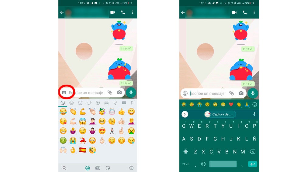 Seleccionando el teclado de Google