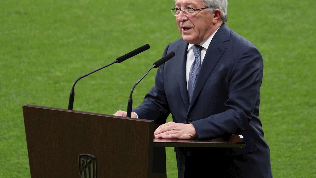 Enrique Cerezo, presidente del Atlético