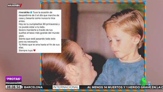 Kiko Rivera felicita a su abuela con un dardo a Isabel Pantoja: "Siento no poder estar contigo, pero la vida es complicada" Kiko Rivera felicita a su abuela con un dardo a Isabel Pantoja: "Siento no poder estar contigo, pero la vida es complicada"
