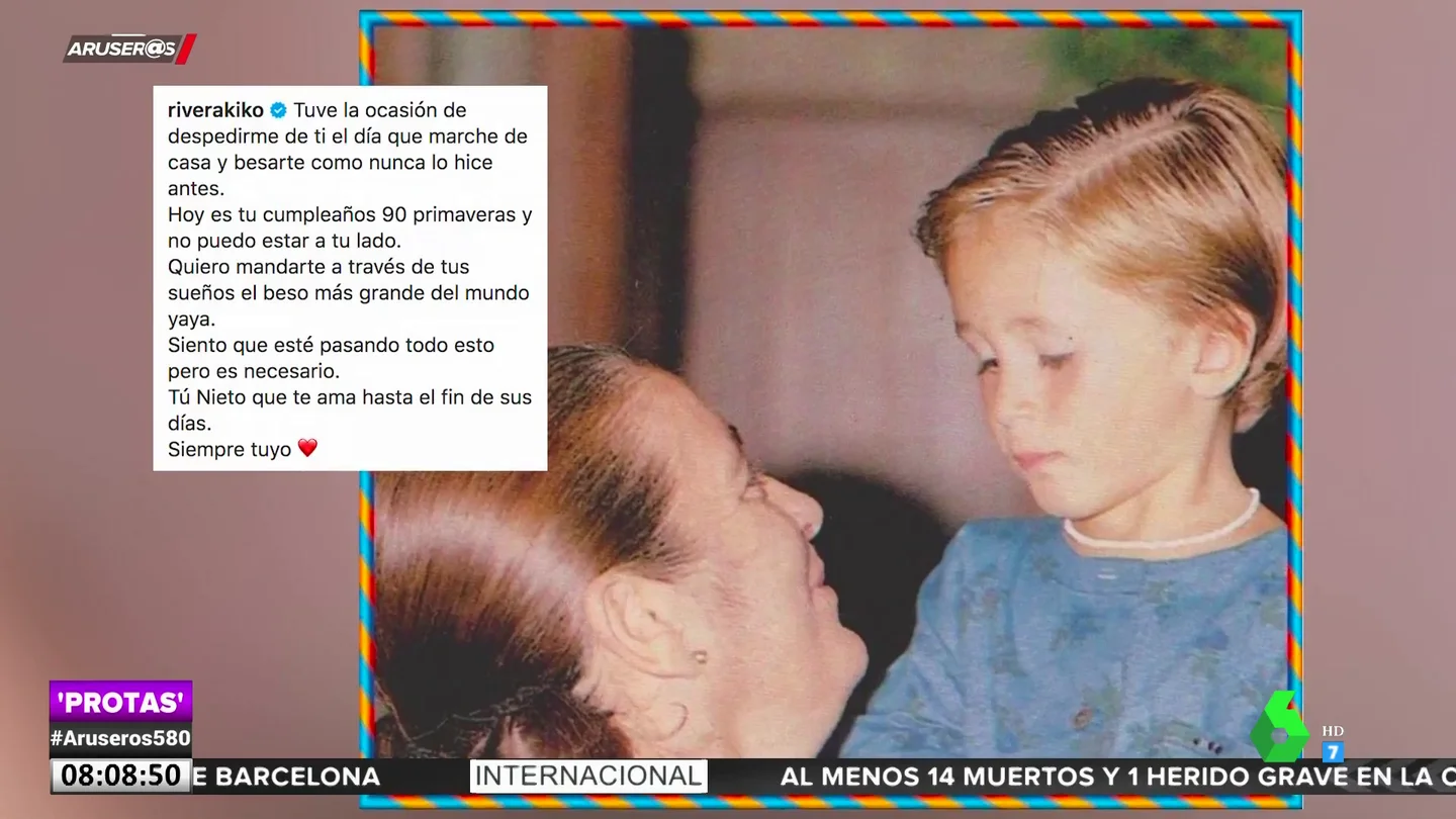 Kiko Rivera felicita a su abuela con un dardo a Isabel Pantoja: "Siento no poder estar contigo, pero la vida es complicada" Kiko Rivera felicita a su abuela con un dardo a Isabel Pantoja: "Siento no poder estar contigo, pero la vida es complicada"