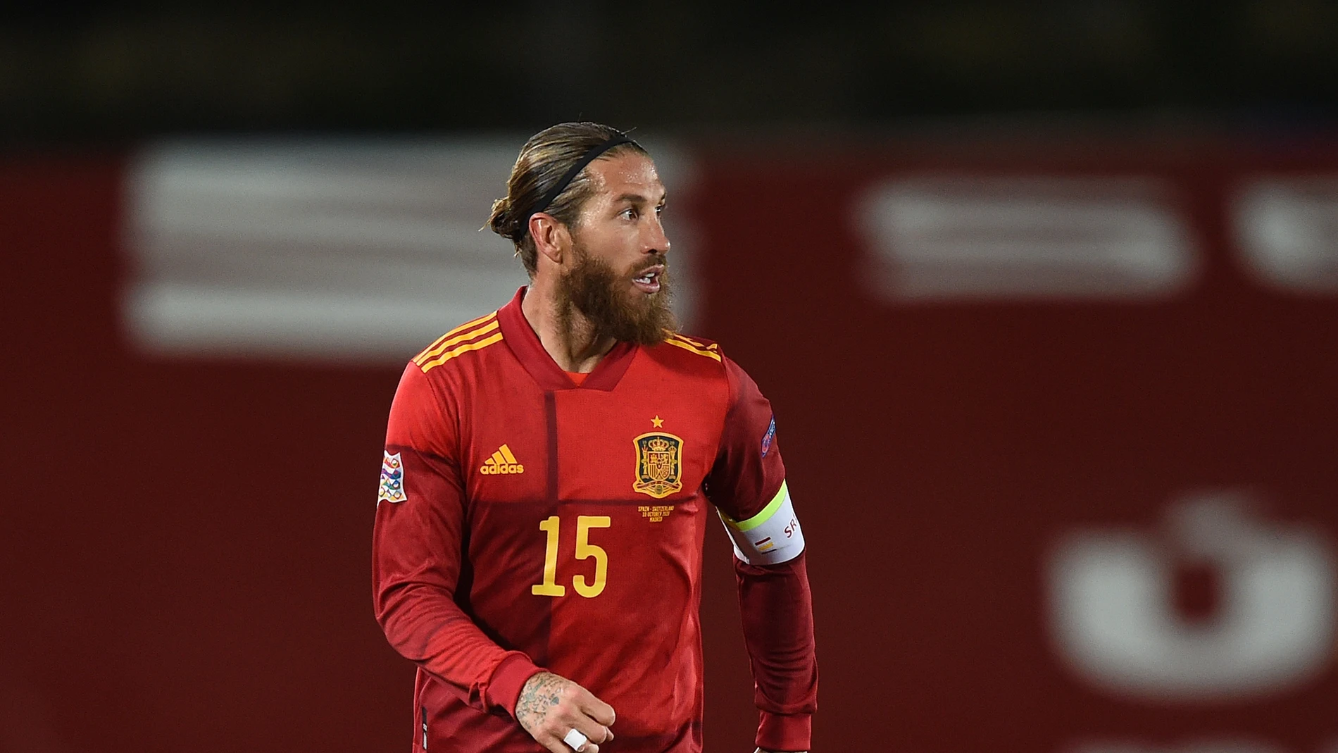 Sergio Ramos, en el partido de España frente a Suiza de la Liga de Naciones