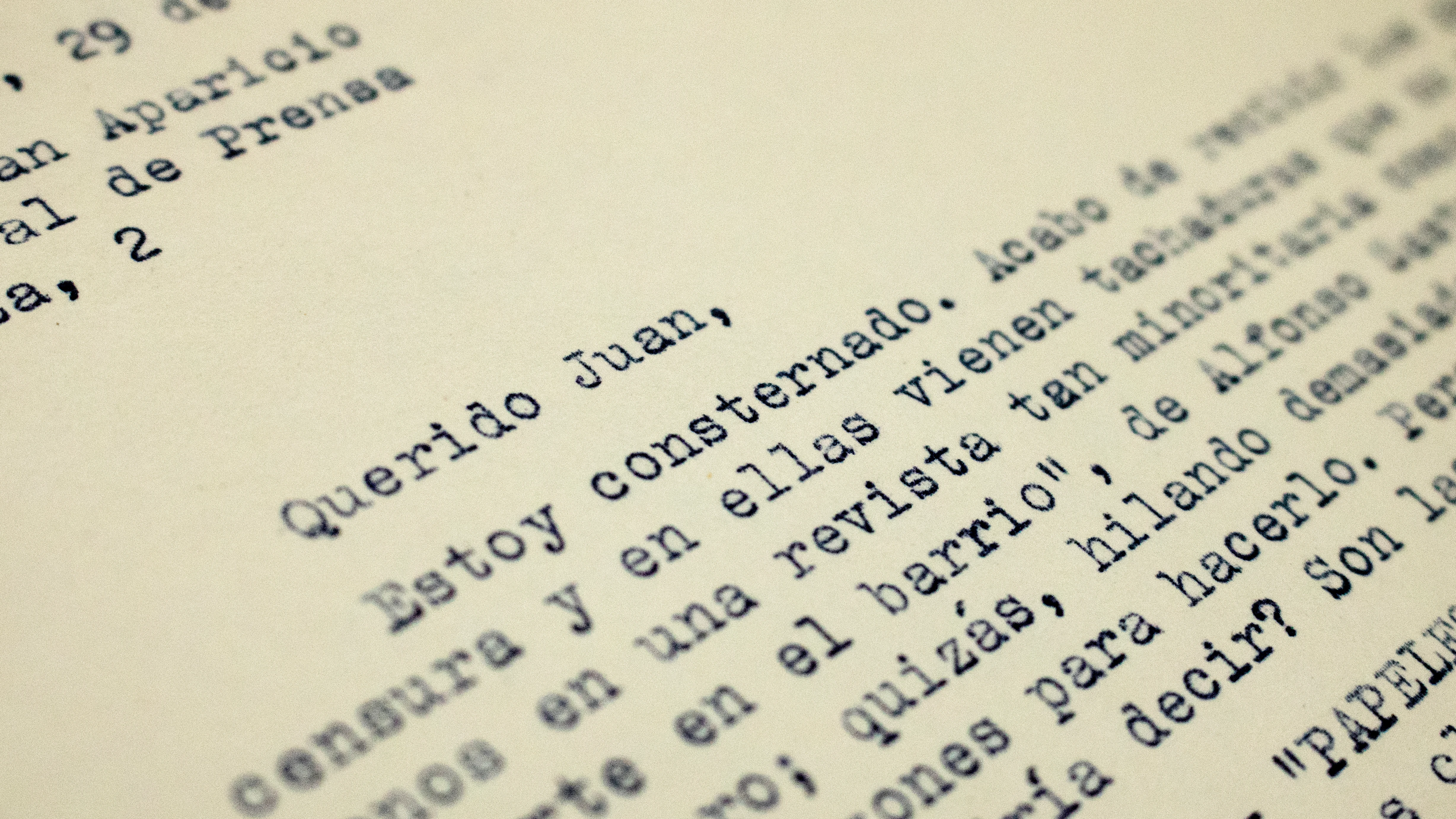 Carta enviada por Cela a Aparicio en la que se queja por las decisiones de la censura