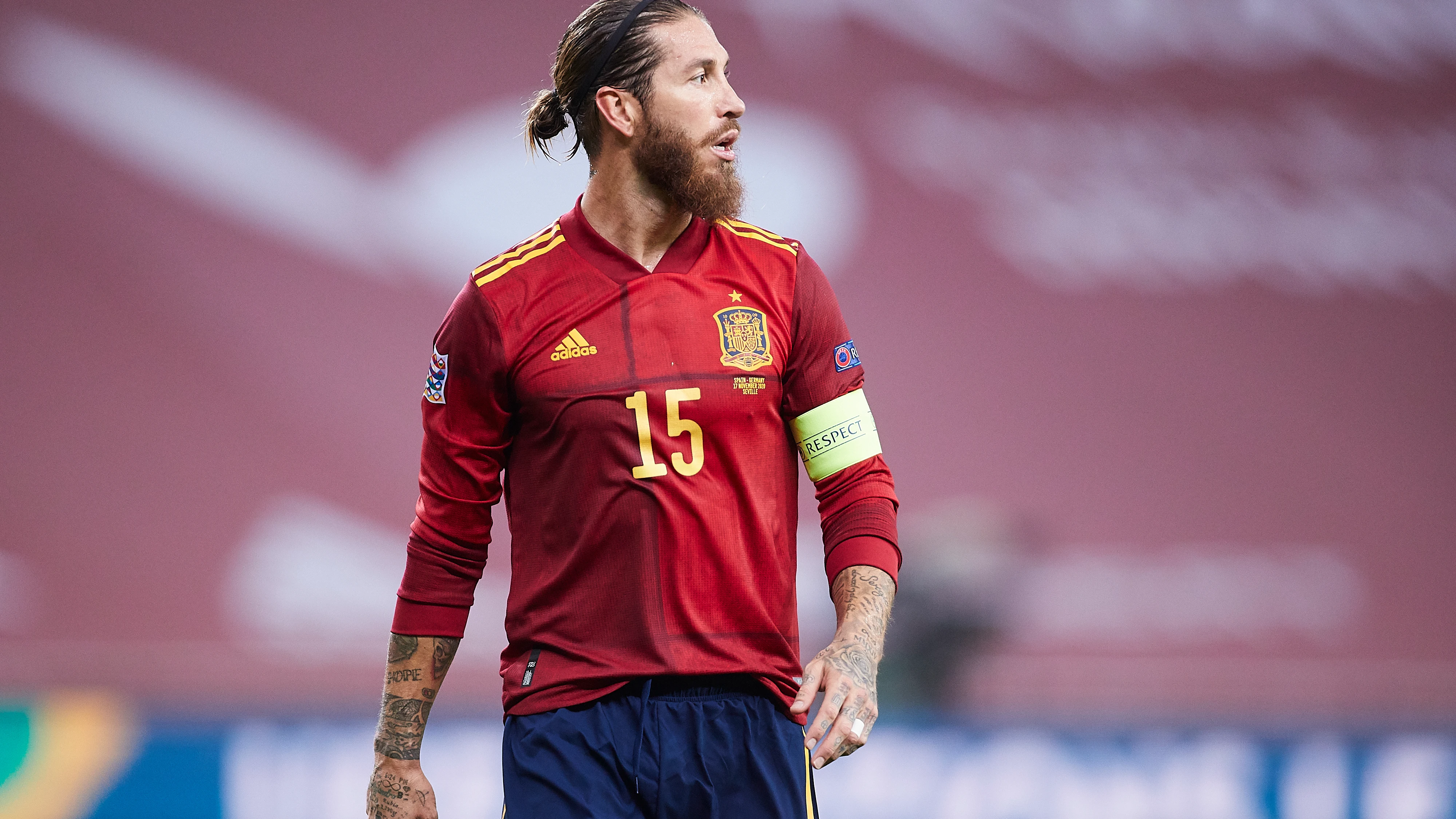 Sergio Ramos, con la selección española