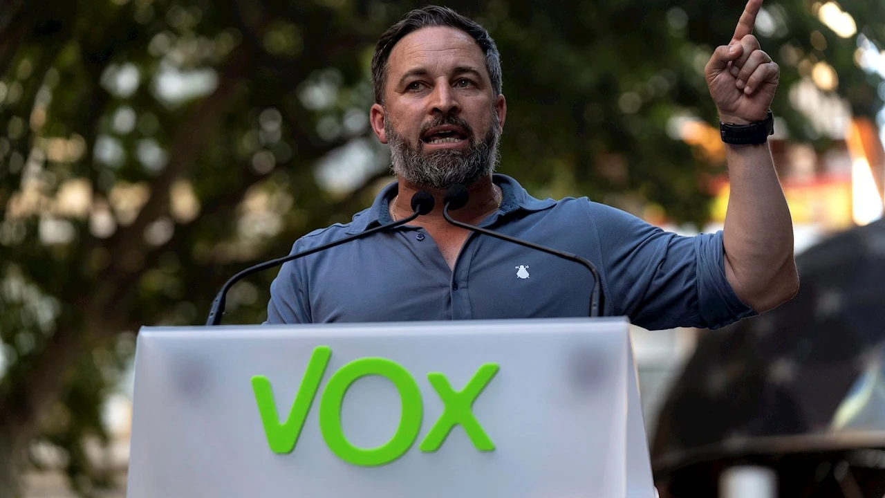 El líder de Vox, Santiago Abascal