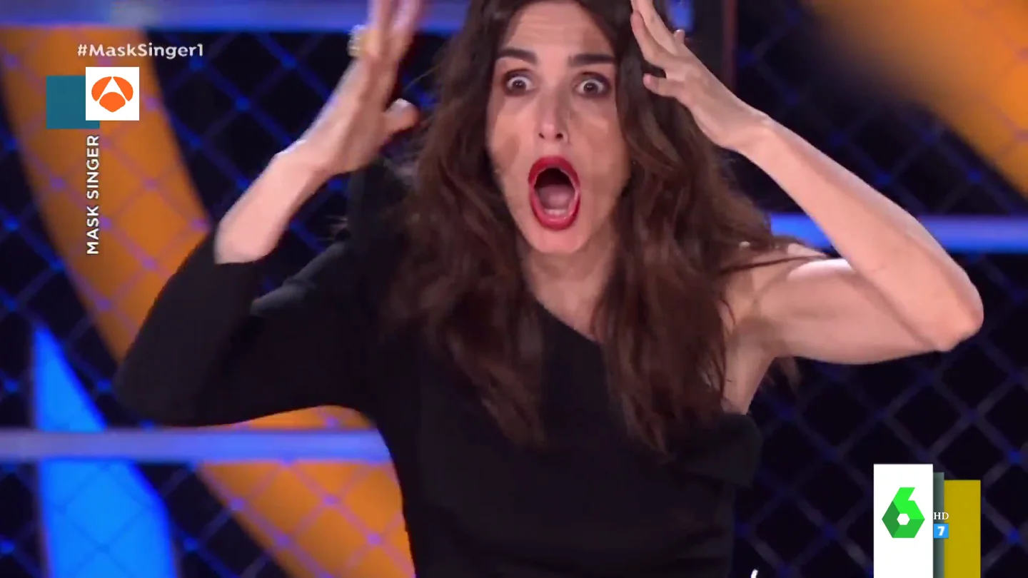 La divertida reacción de Paz Vega, Javier Ambrosio, Javier Calvo y José Mota al descubrir la famosa internacional tras la Menina de Mask Singer La divertida reacción de Paz Vega, Javier Ambrosio, Javier Calvo y José Mota al descubrir la famosa internacional tras la Menina de Mask Singer