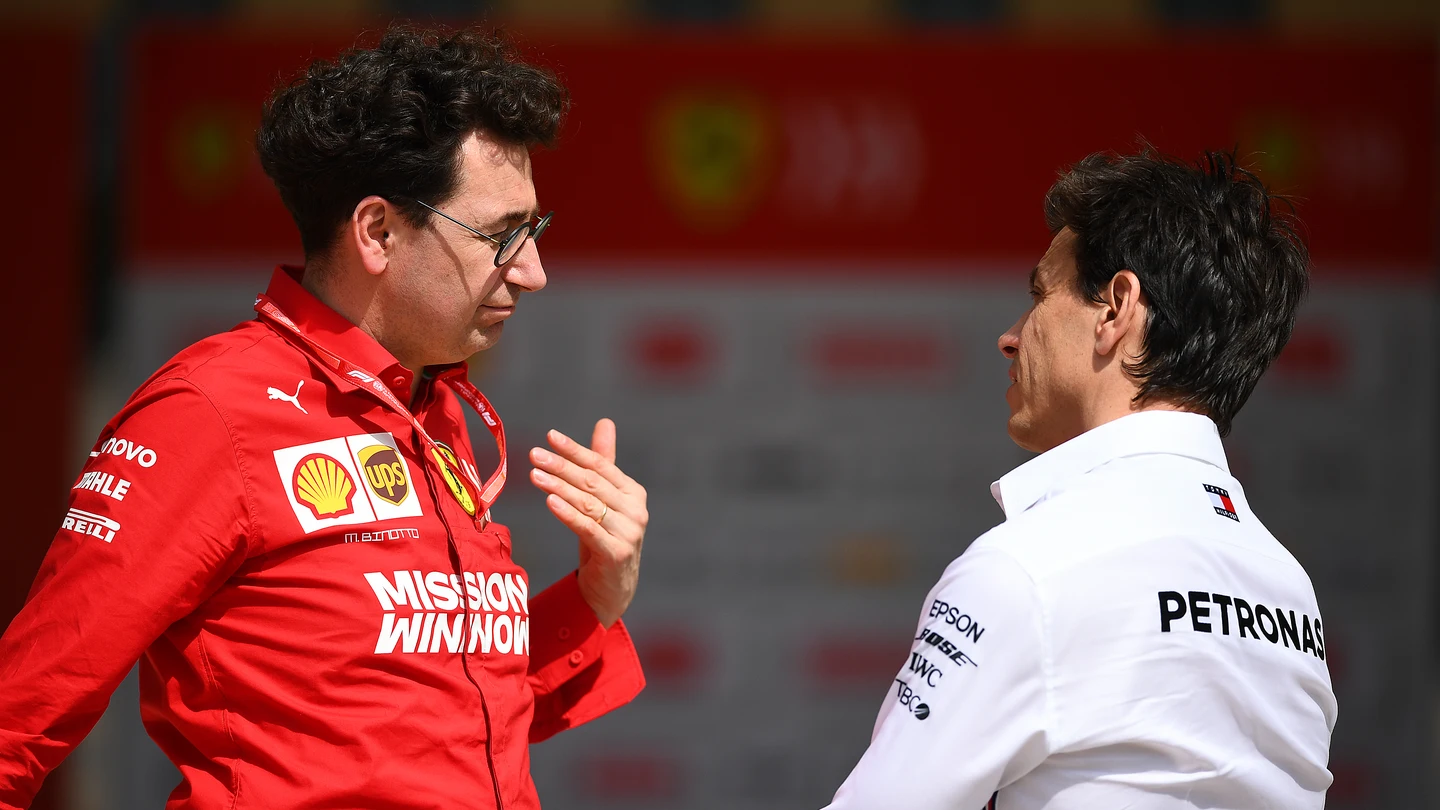 Mattia Binotto y Toto Wolff Mattia Binotto y Toto Wolff