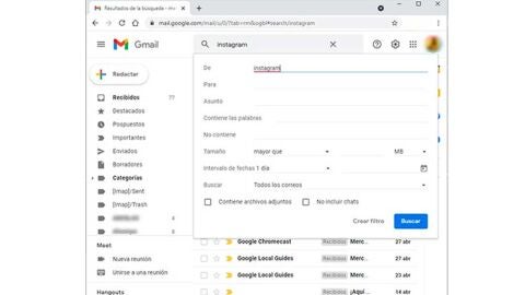 Liberando espacio en la bandeja de entrada
