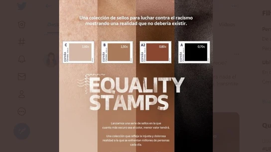 Imagen de la campaña antirracista de Correos Imagen de la campaña antirracista de Correos