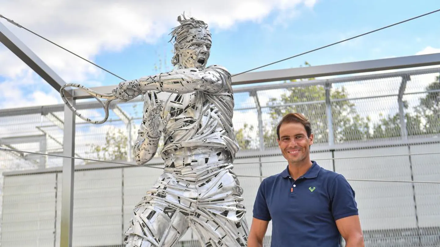 La estatua de Rafa Nadal en Roland Garros La estatua de Rafa Nadal en Roland Garros