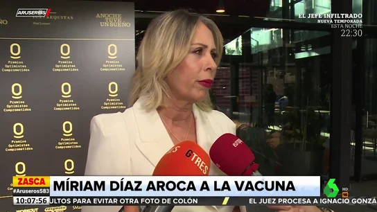 Polémicas declaraciones de Miriam Díaz-Aroca sobre el suero contra el coronavirus: "La verdadera vacuna es un abrazo" Polémicas declaraciones de Miriam Díaz-Aroca sobre el suero contra el coronavirus: "La verdadera vacuna es un abrazo"