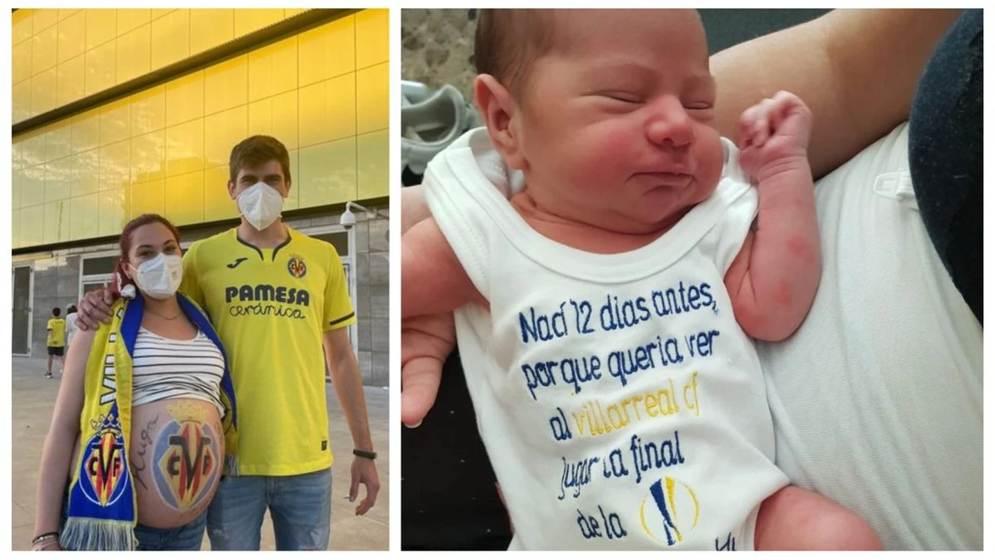 Hugo, el bebe 'groguet' que nació dos semanas antes "para poder disfrutar de la final contra el Manchester" Hugo, el bebe 'groguet' que nació dos semanas antes "para poder disfrutar de la final contra el Manchester"