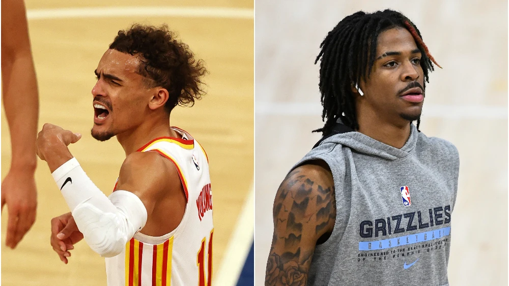 Trae Young y Ja Morant Trae Young y Ja Morant