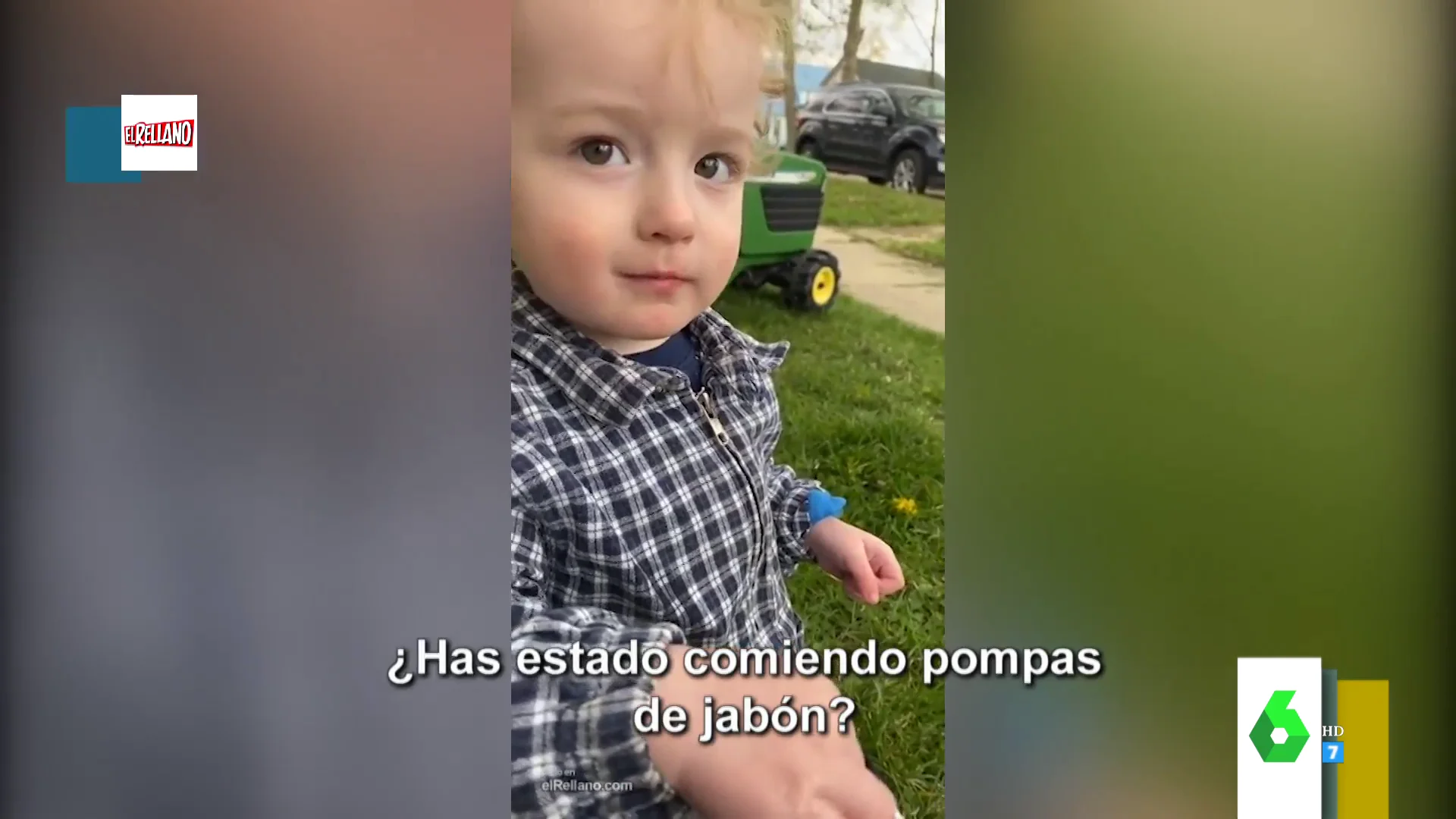 El cómico vídeo de un niño que niega haber comido pompas de jabón