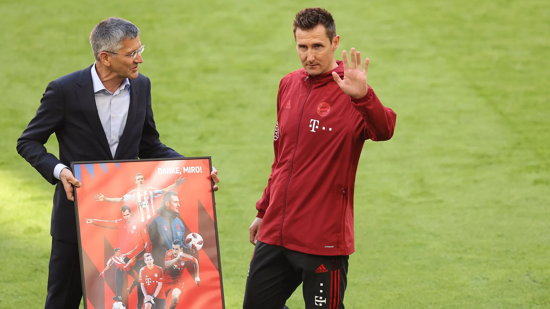 Miroslav Klose en su despedida como miembro del cuerpo técnico del Bayern de Múnich