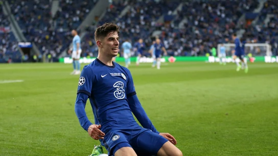 Havertz celebra un gol con el Chelsea Havertz celebra un gol con el Chelsea