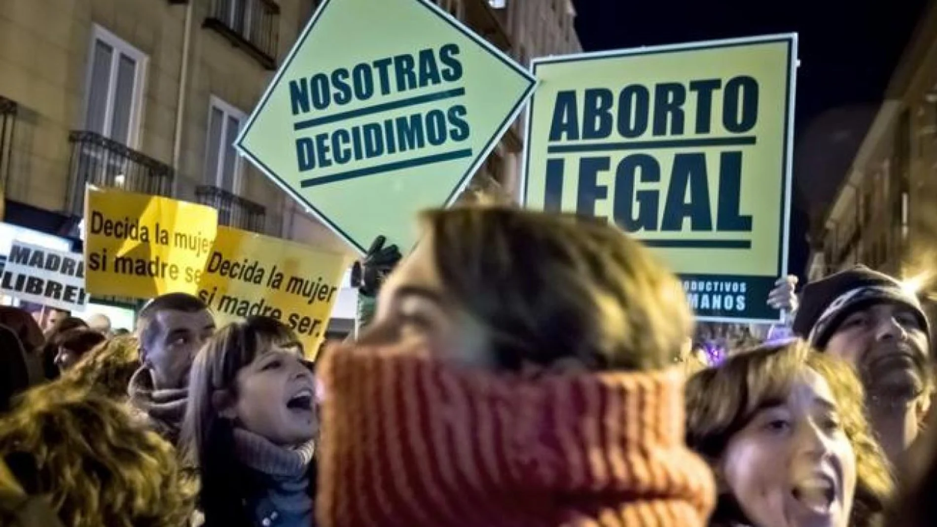 Manifestación a favor del aborto en España