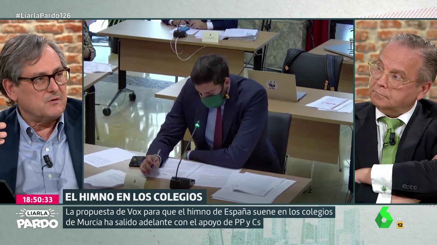 Marhuenda: "¿Por qué a la izquierda la bandera de España le produce sarpullido? Es de todos" Marhuenda: "¿Por qué a la izquierda la bandera de España le produce sarpullido? Es de todos"
