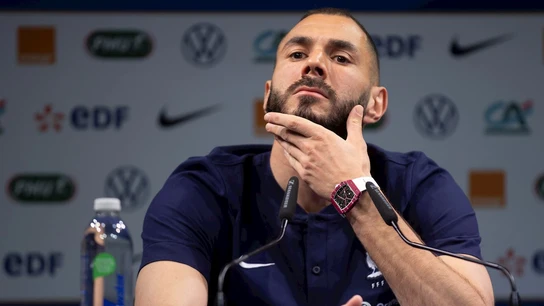 Benzema, en rueda de prensa Benzema, en rueda de prensa