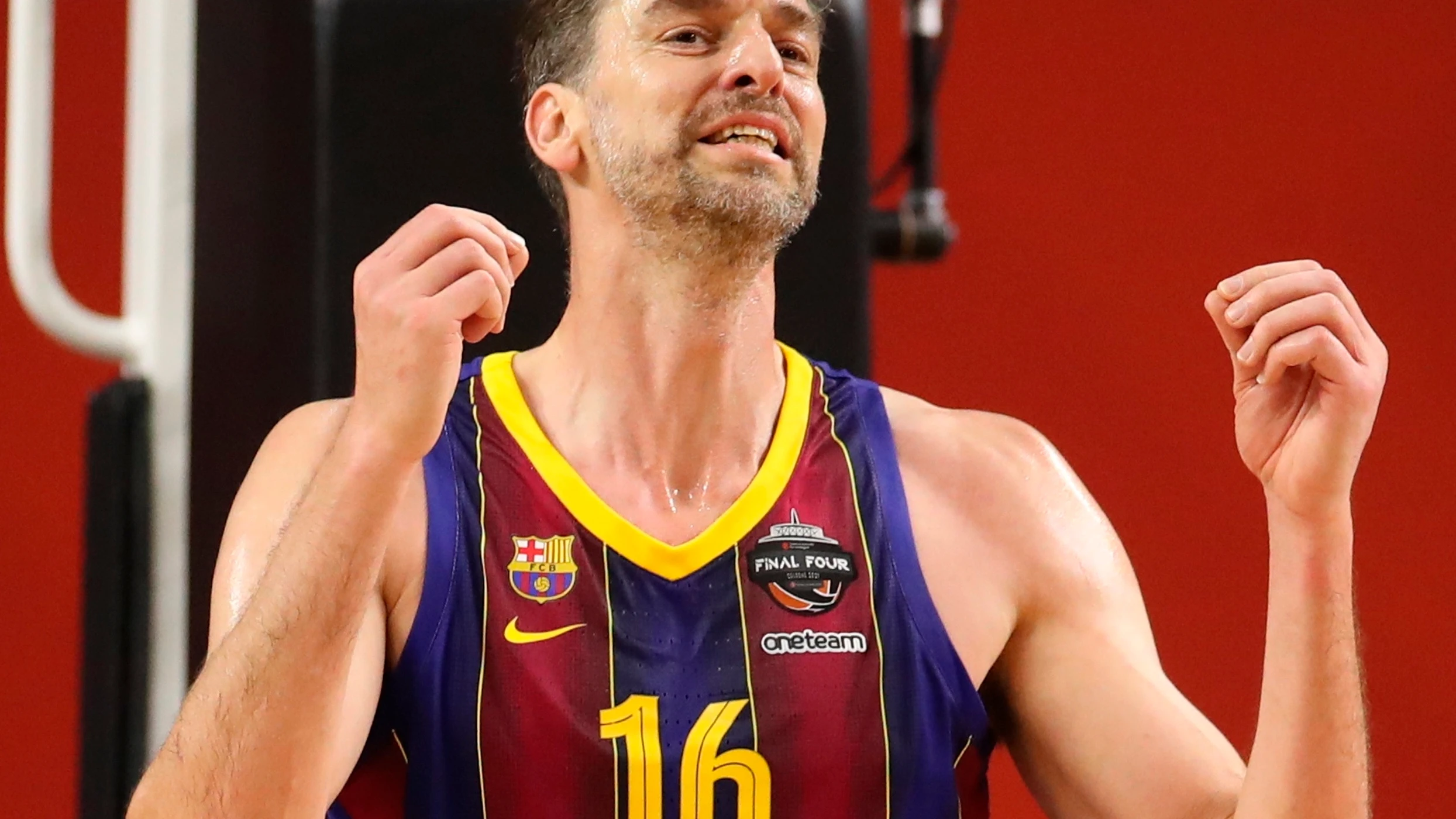 Pau Gasol, con el Barça