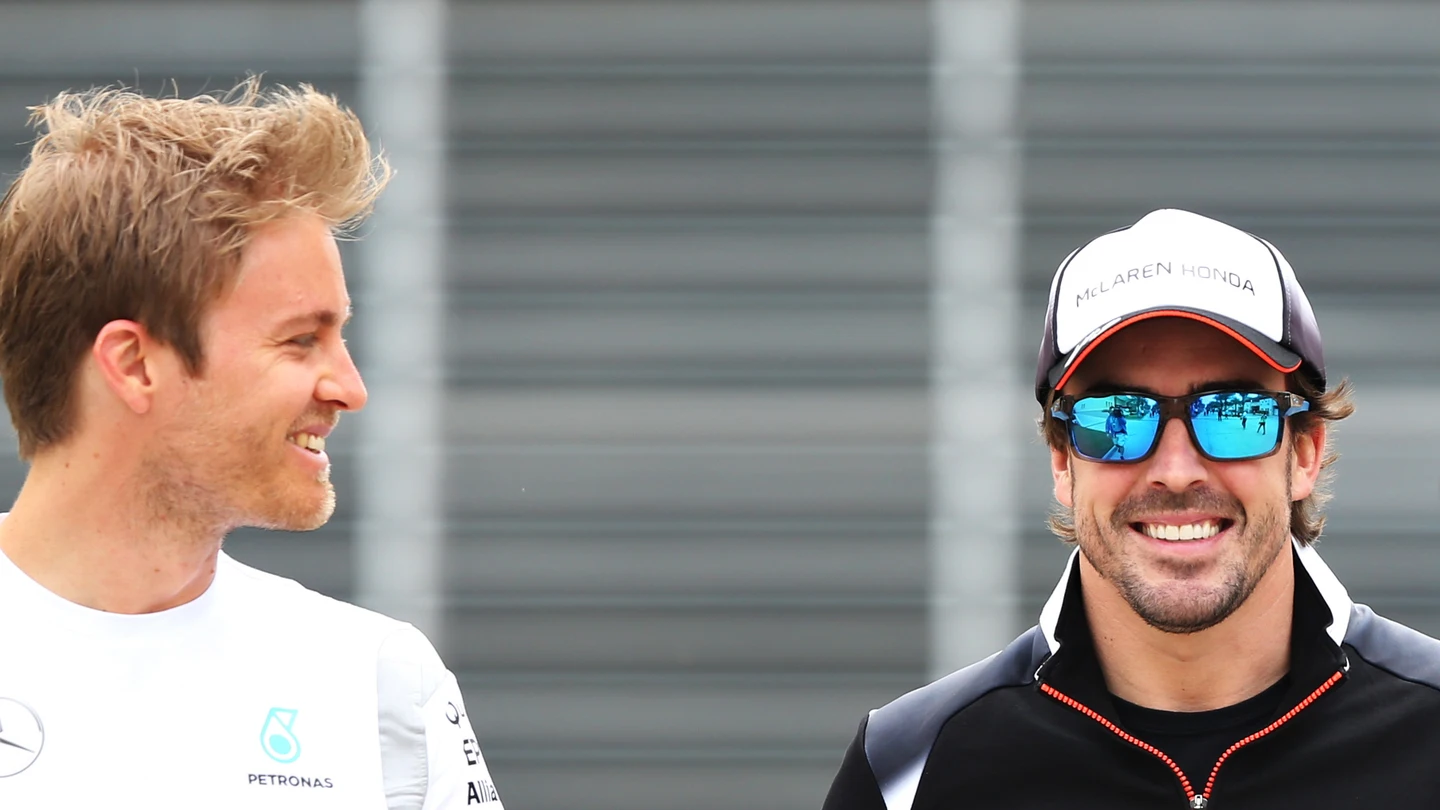 Nico Rosberg y Fernando Alonso Nico Rosberg y Fernando Alonso