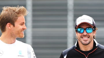 Nico Rosberg y Fernando Alonso