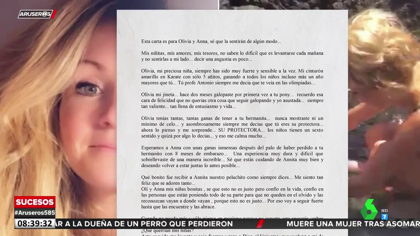 Nueva carta de la madre de las niñas de Tenerife: "No saben lo difícil que es levantarse cada mañana y no tenerlas a mi lado" Nueva carta de la madre de las niñas de Tenerife: "No saben lo difícil que es levantarse cada mañana y no tenerlas a mi lado"