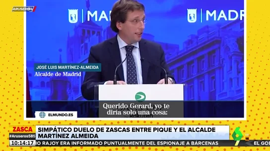 La indirecta del alcalde Almeida a Piqué: "El camino más corto para ser campeón es hacerse un Suárez" La indirecta del alcalde Almeida a Piqué: "El camino más corto para ser campeón es hacerse un Suárez"