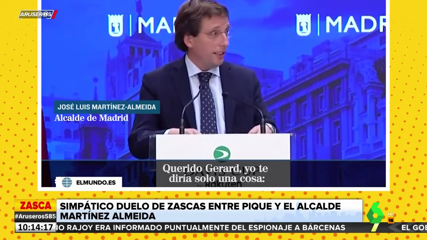 La indirecta del alcalde Almeida a Piqué: "El camino más corto para ser campeón es hacerse un Suárez" La indirecta del alcalde Almeida a Piqué: "El camino más corto para ser campeón es hacerse un Suárez"