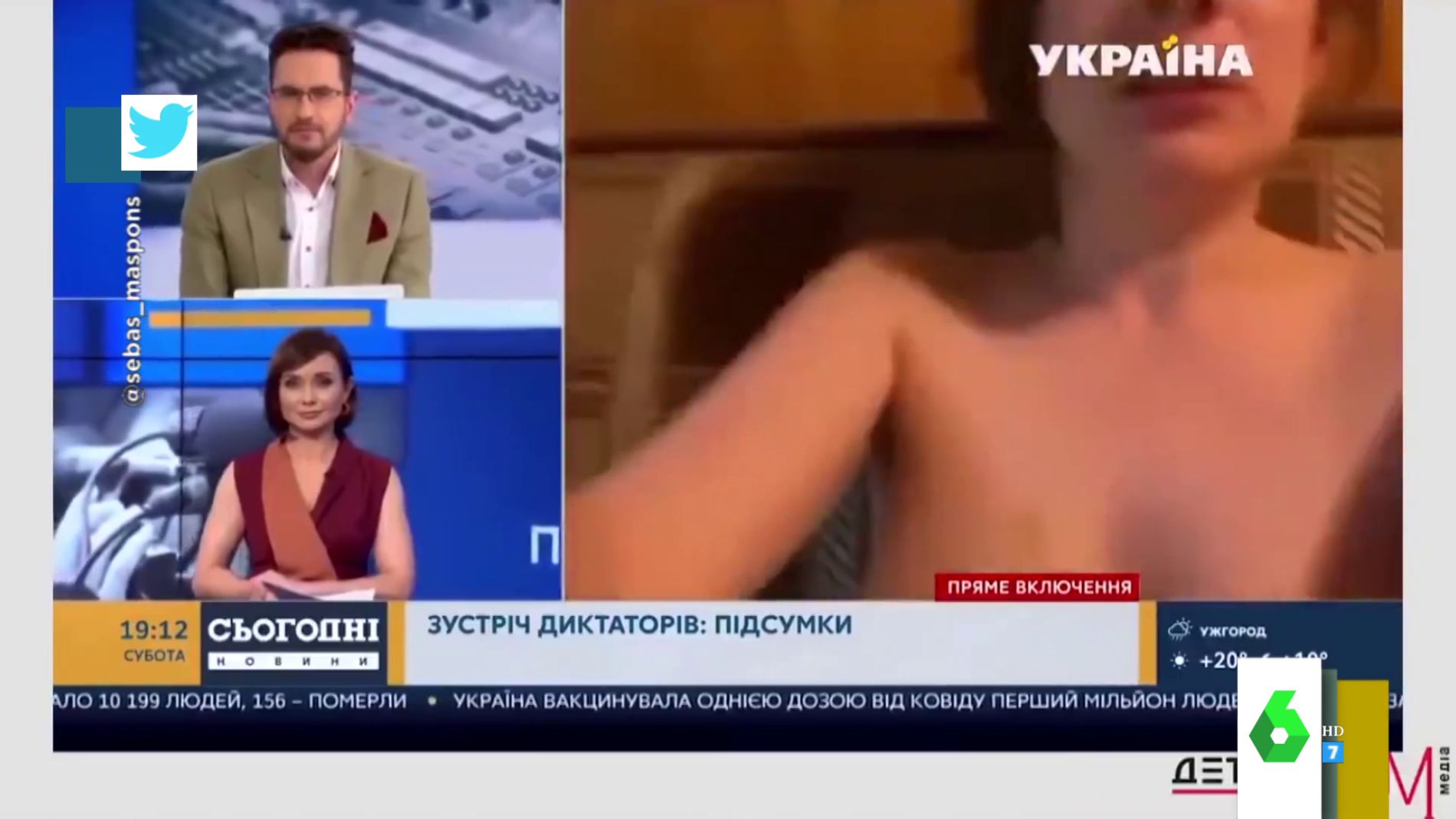 El inesperado momento en el que sale una mujer desnuda en una videollamada de televisión así son las reacciones en directo imagen Foto