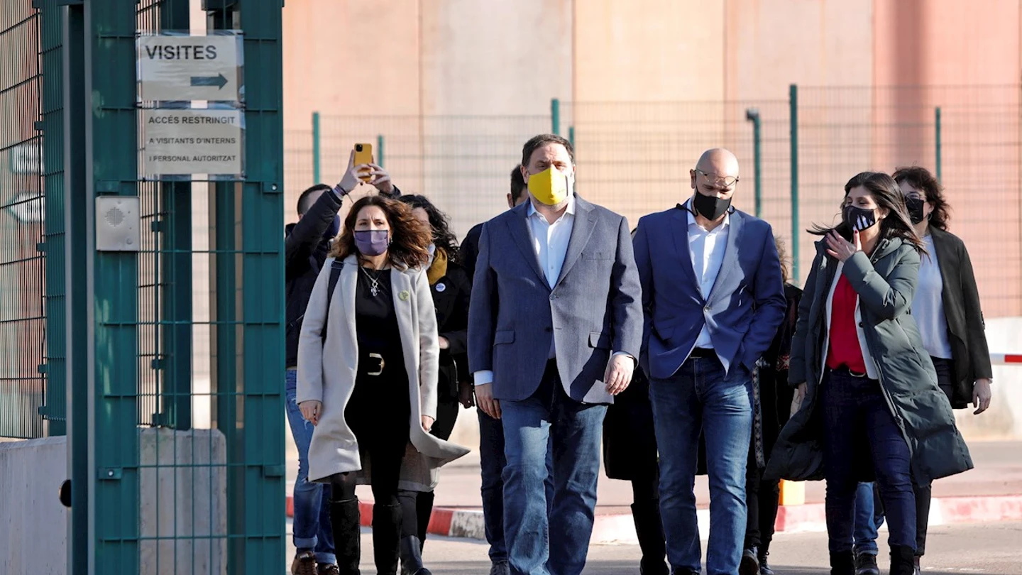 Oriol Junqueras junto a otros presos condenados por el procés Oriol Junqueras junto a otros presos condenados por el procés