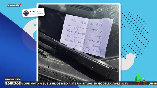 La indignante nota de un conductor tras chocar contra un coche aparcado La indignante nota de un conductor tras chocar contra un coche aparcado
