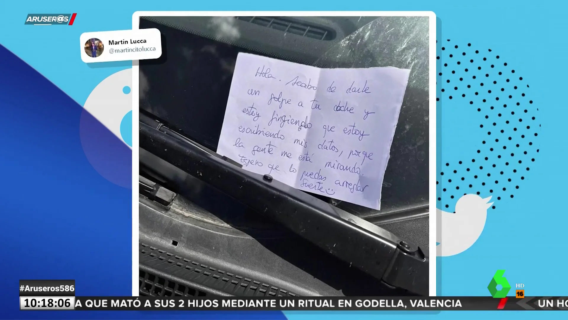 La indignante nota de un conductor tras chocar contra un coche aparcado