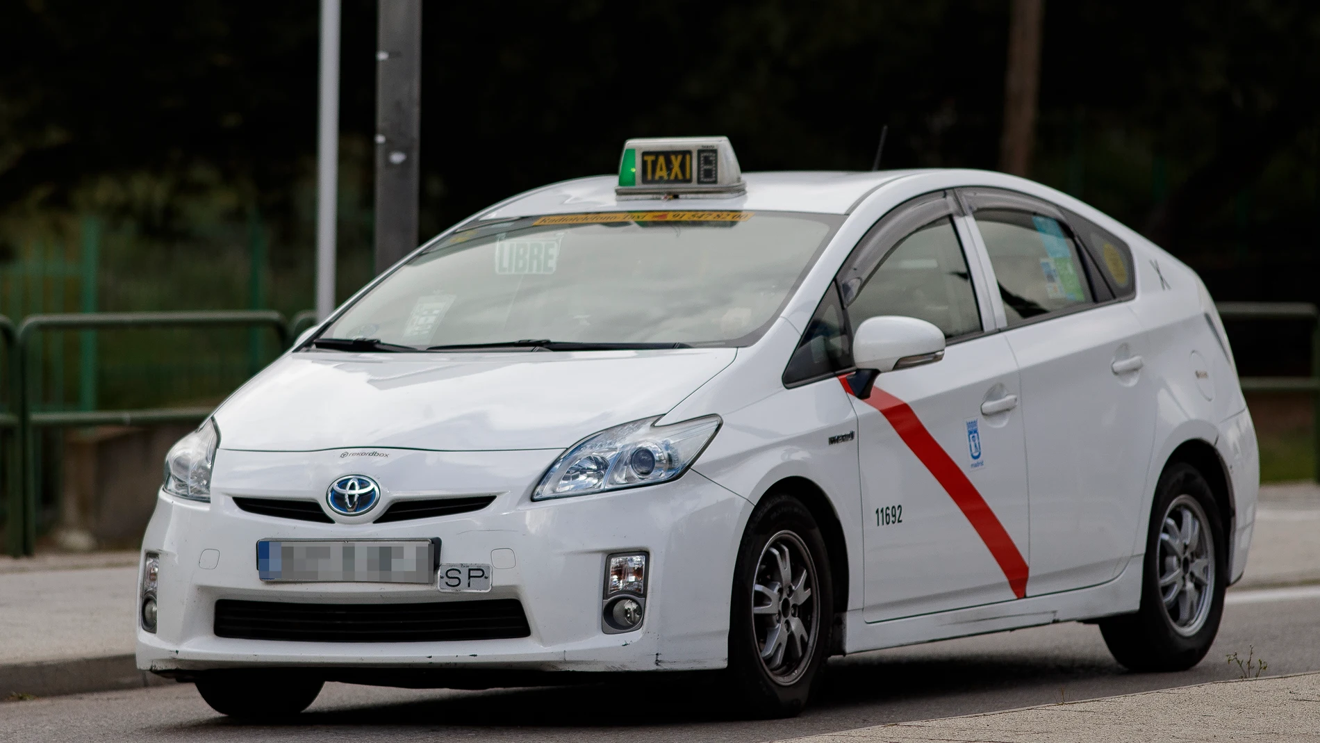 Un taxi durante el estado de alarma decretado por el coronavirus