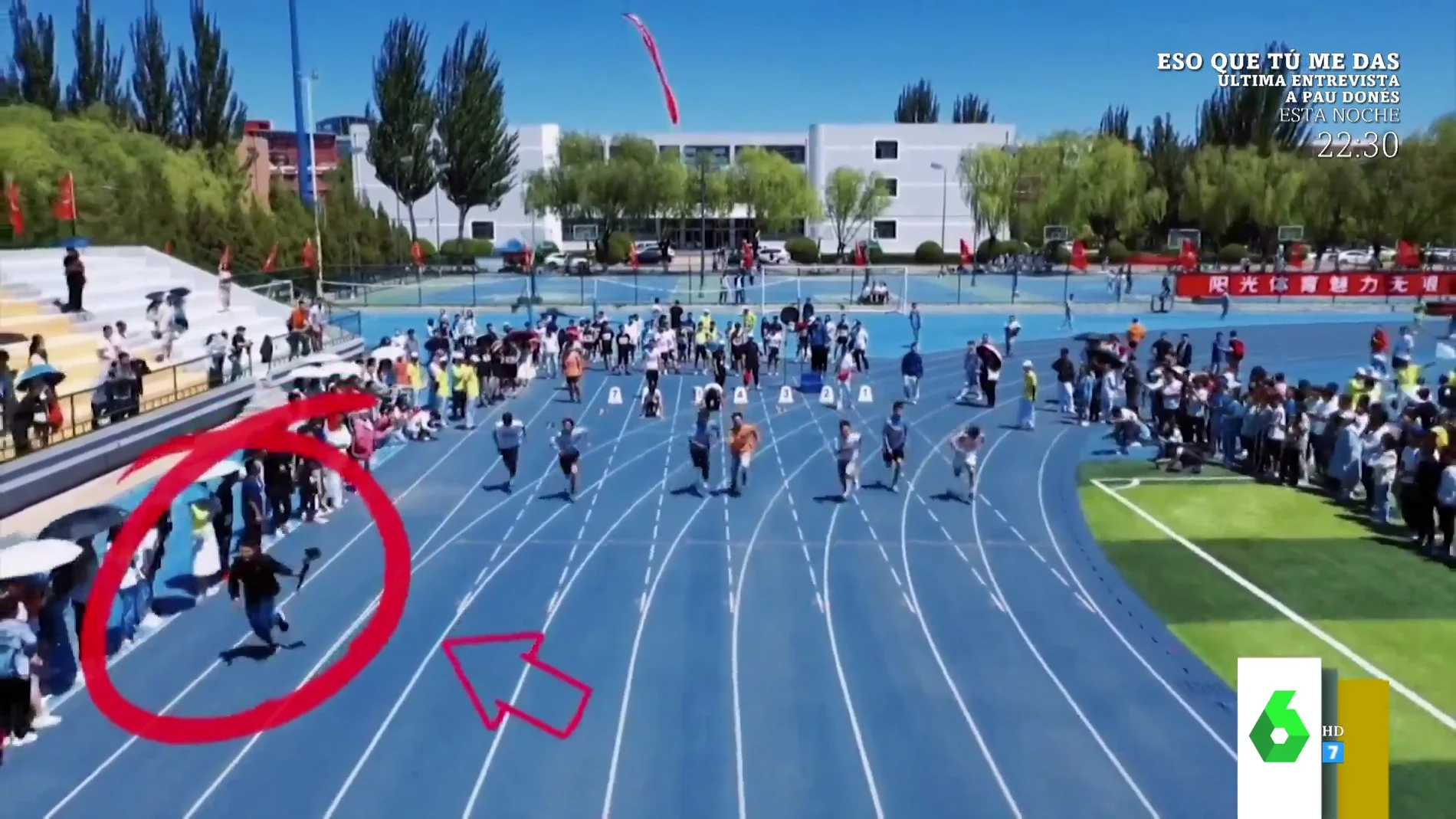 El espectacular vídeo en el que un cámara corre más que los atletas de una carrera de 100 metros