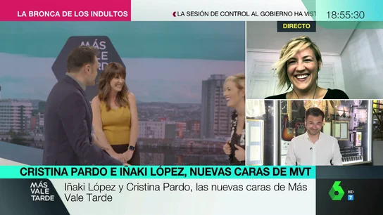 Lo que no se vio de la visita de Cristina Pardo e Iñaki López al plató de Más Vale Tarde: estas son las tomas falsas Lo que no se vio de la visita de Cristina Pardo e Iñaki López al plató de Más Vale Tarde: estas son las tomas falsas