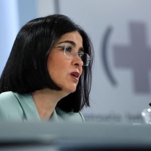 La ministra de Sanidad, Carolina Darias, durante la rueda de prensa tras el Consejo Interterritorial. La ministra de Sanidad, Carolina Darias, durante la rueda de prensa tras el Consejo Interterritorial.