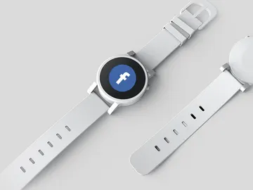 Un reloj con el logotipo de Facebook Un reloj con el logotipo de Facebook
