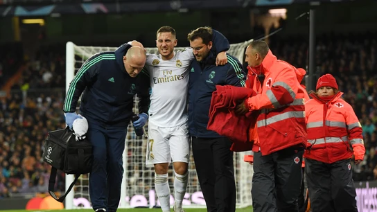 Eden Hazard cayó lesionado frente al PSG en noviembre de 2019 tras una dura entrada de Meunier Eden Hazard cayó lesionado frente al PSG en noviembre de 2019 tras una dura entrada de Meunier