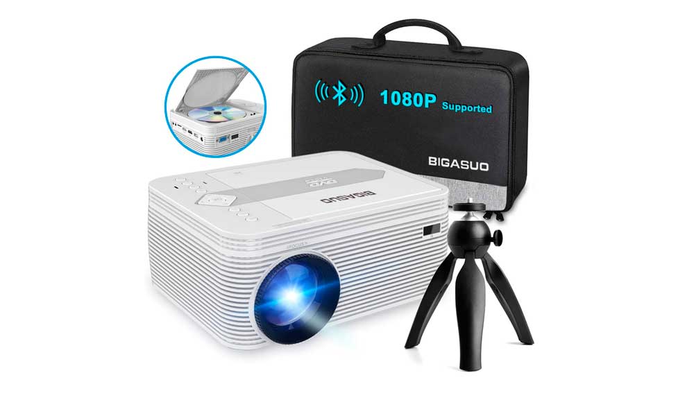 Mini proyector con reproductor de DVD integrado