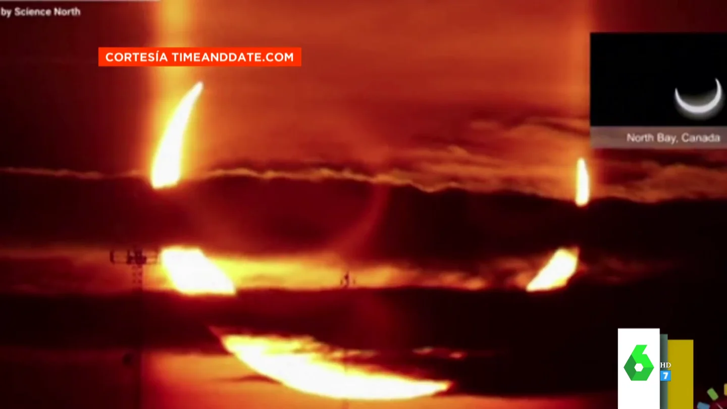 Las espectaculares imágenes del eclipse solar parcial Las espectaculares imágenes del eclipse solar parcial