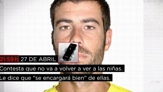 Mensajes de Tomás Gimeno a la madre de las niñas Mensajes de Tomás Gimeno a la madre de las niñas