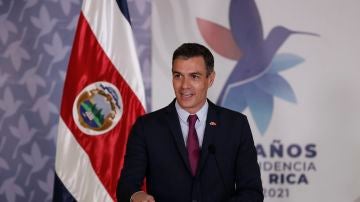 El presidente del Gobierno, Pedro Sánchez, en su visita a Costa Rica