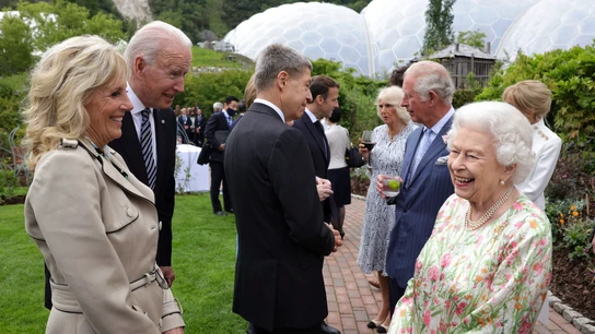 Isabel II recibe al presidente de EEUU, Joe Biden. Isabel II recibe al presidente de EEUU, Joe Biden.