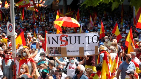 Manifestación en Colón contra los indultos. Manifestación en Colón contra los indultos.